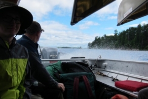 photo from a canoe transport shuttle boat