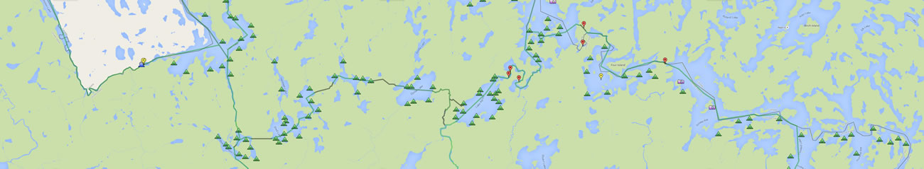 BWCAW Map - campsite locations - BWCAW Canoe Trip Information